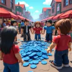 Giao dịch Blue Coin trong Roblox