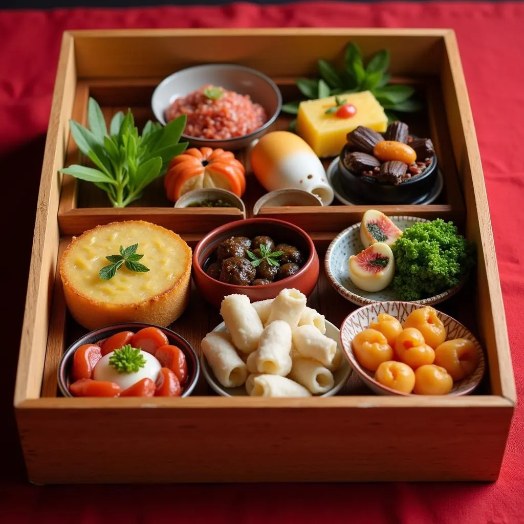 Hộp gỗ Osechi Ryori