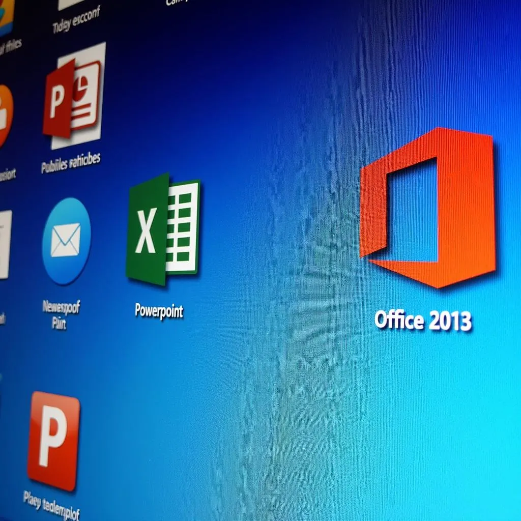 Giao diện Microsoft Office 2013 trên máy tính