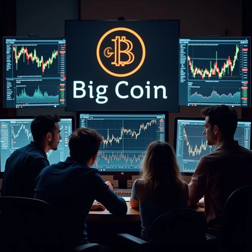 Nhà đầu tư theo dõi biểu đồ Big Coin