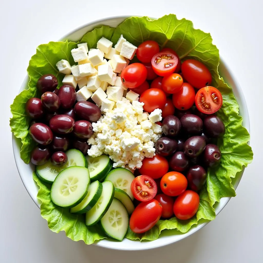 Salad phô mai trộn đầy màu sắc