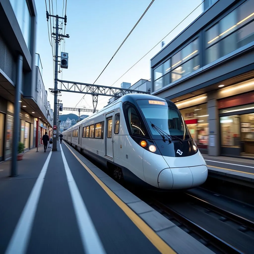 Tàu điện hiện đại ở Tokyo