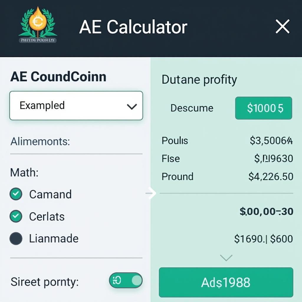 AE Coin Calculator tính lợi nhuận