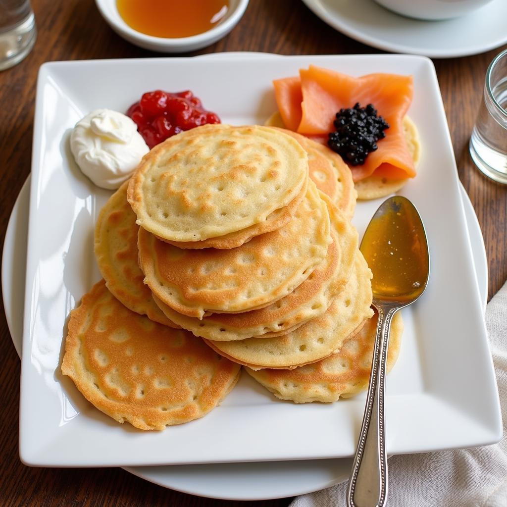 Bánh Blini Nga với nhiều loại nhân khác nhau