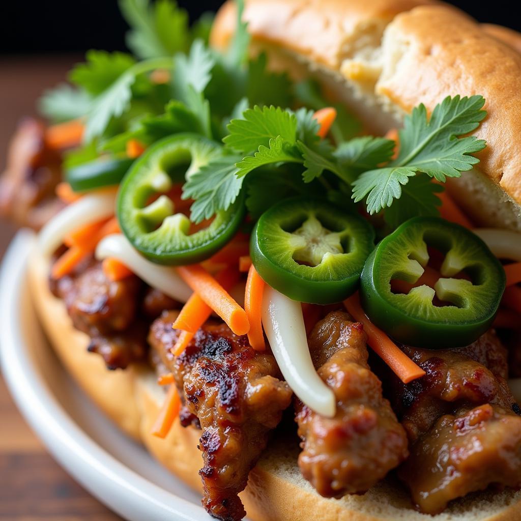 Bánh mì sandwich thịt nướng thơm ngon cho bữa sáng