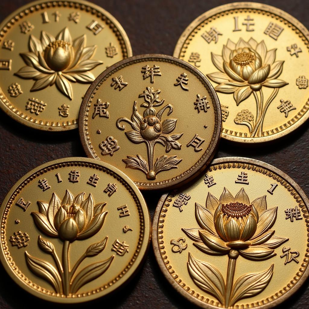 Floral Symbols on Chinese Coins