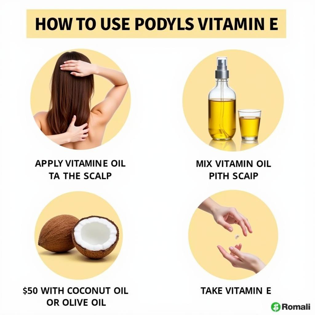 Cách sử dụng vitamin E dưỡng tóc