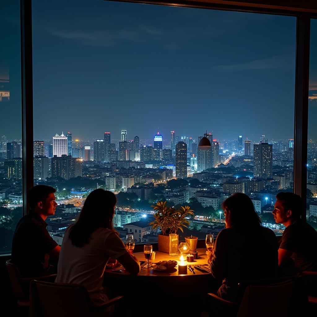 Ngắm nhìn thành phố từ trên cao tại quán cafe rooftop