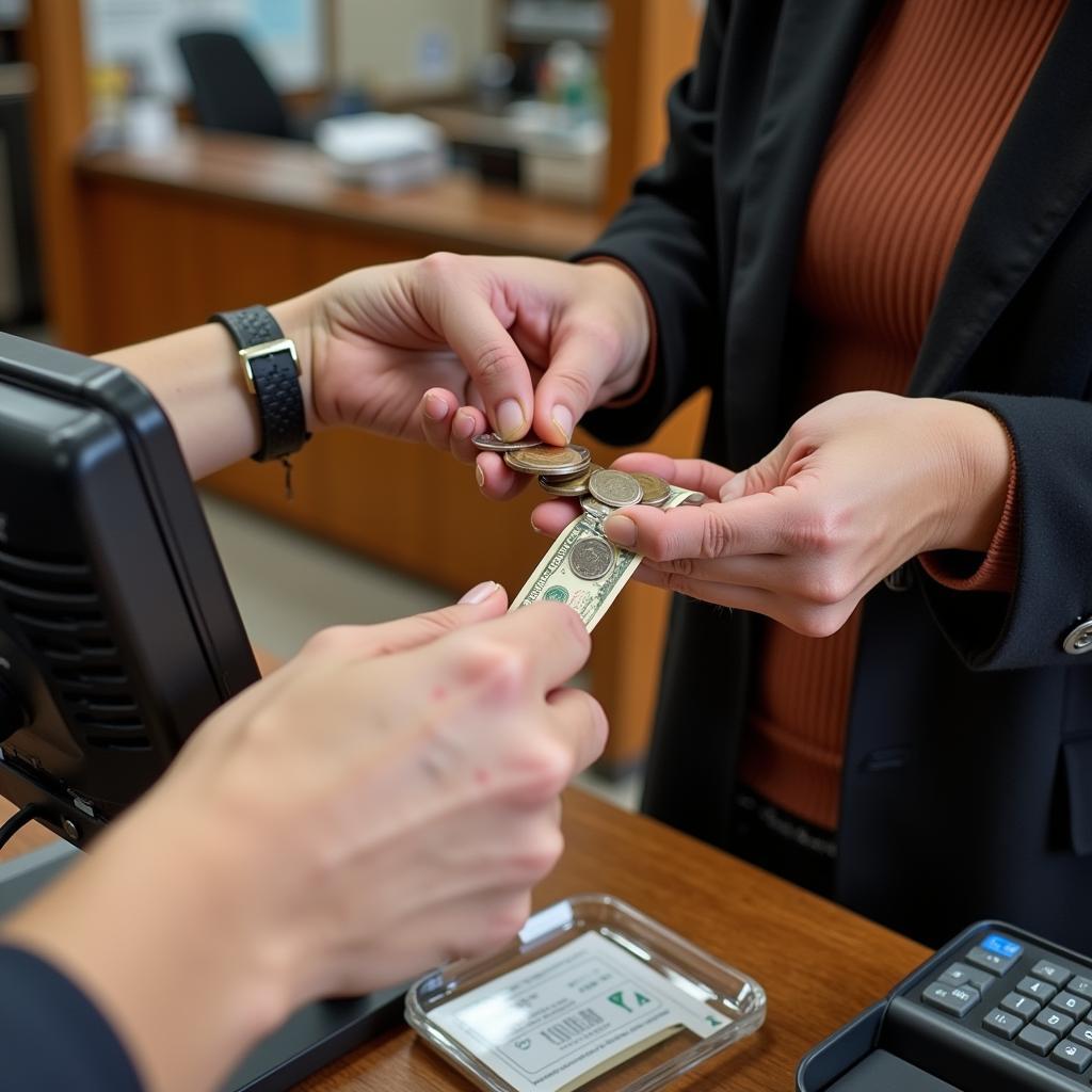 Bank Accepting Coins