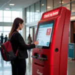 Sử dụng kiosk check in Vietjet