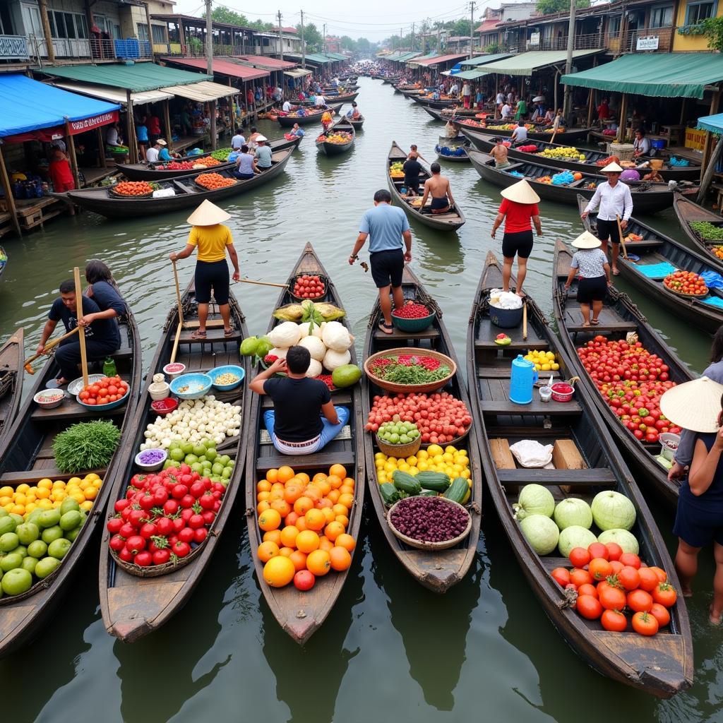 Chợ Cần Thơ đông đúc nhộn nhịp