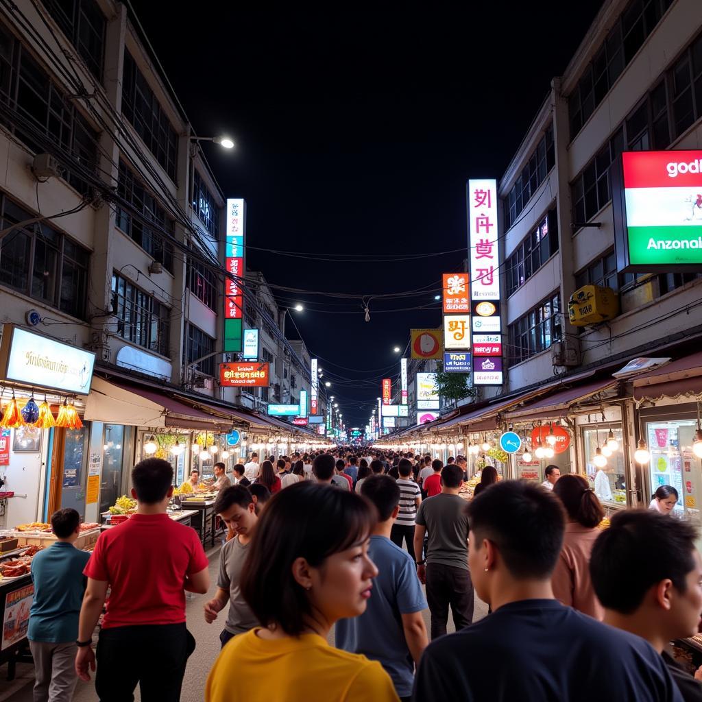 Chợ đêm Rot Fai Ratchada lung linh về đêm