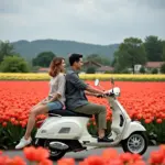 Đà Lạt Vespa cổ, du lịch thành phố ngàn hoa, trải nghiệm độc đáo, thuê xe máy Đà Lạt, khám phá Đà Lạt