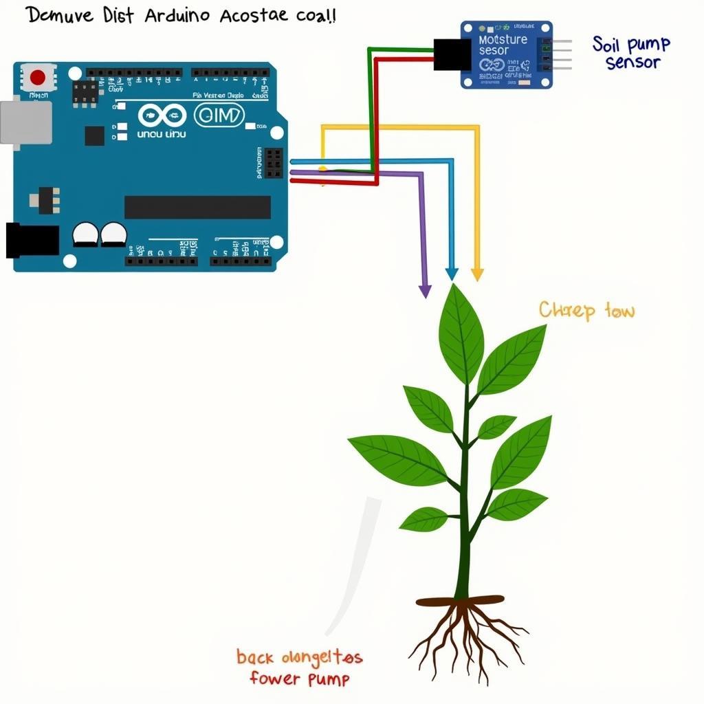 Dự án Arduino nâng cao:  Xây dựng một hệ thống tưới cây tự động sử dụng Arduino, cảm biến độ ẩm đất và module relay.