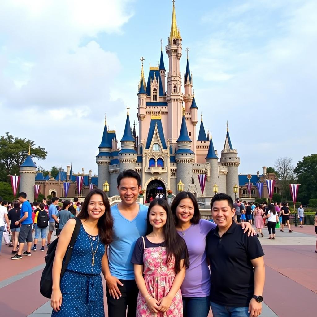 Du lịch Hongkong SaigonTourist tham quan Disneyland.