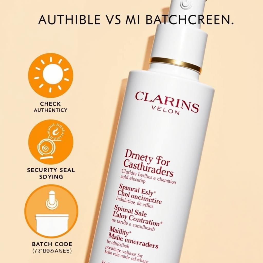 Kiểm tra kỹ bao bì kem chống nắng Clarins