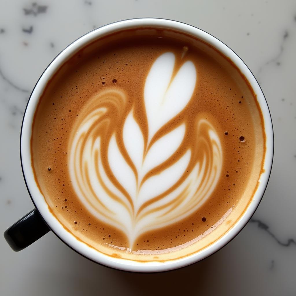 Latte art trên macchiato