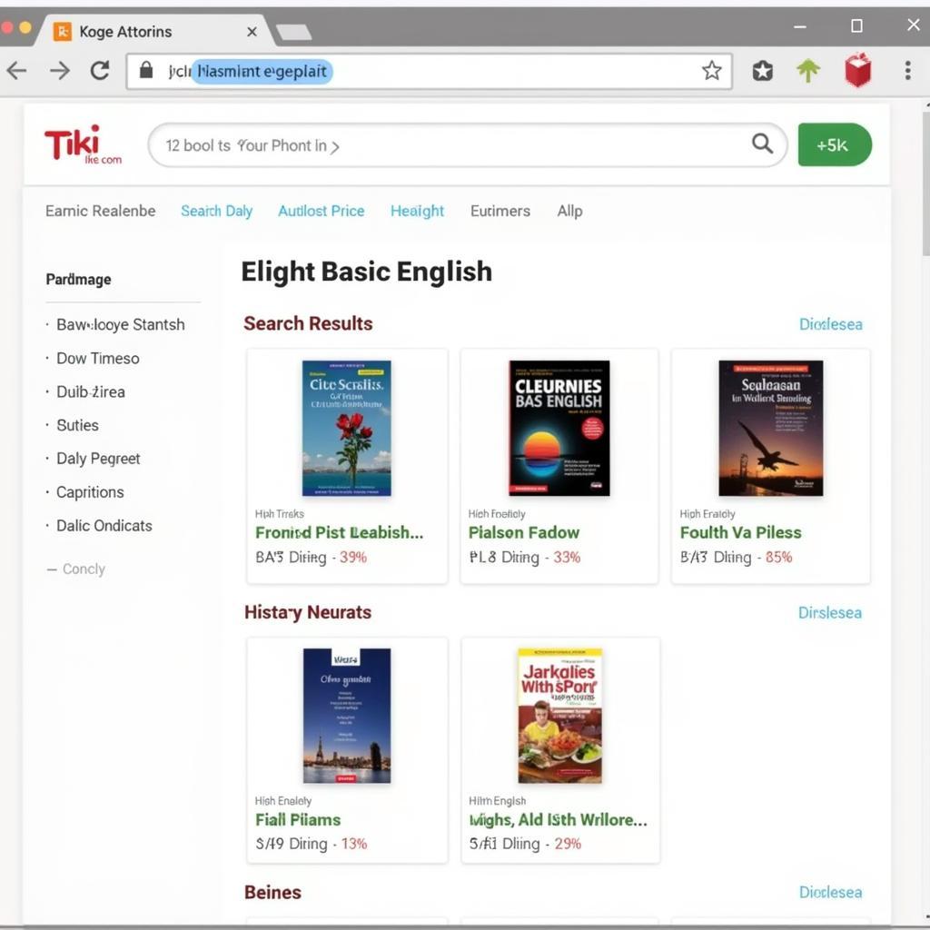 Buying Elight English Books on Tiki