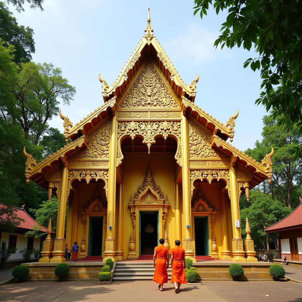 Những ngôi chùa vàng lấp lánh ở Lào