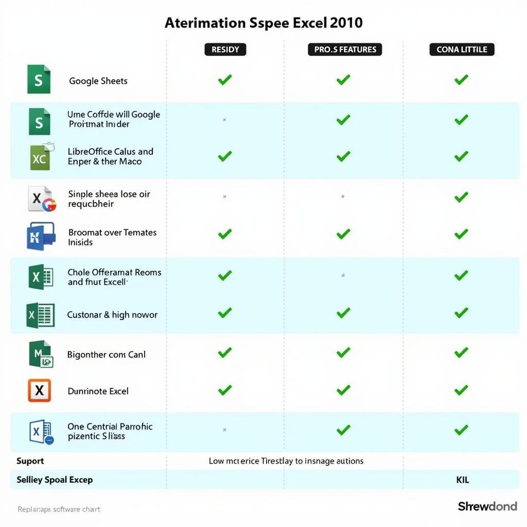 Phần mềm thay thế Excel 2010