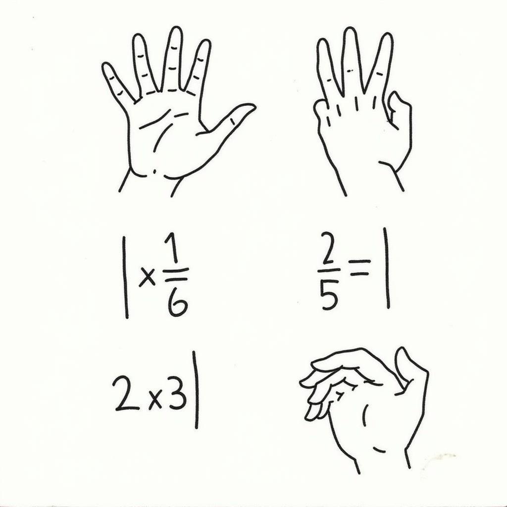 Phép tính nhân chia với finger math