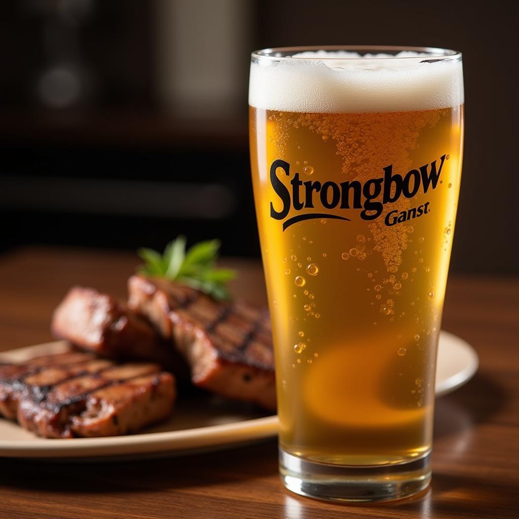 Strongbow kết hợp thịt nướng