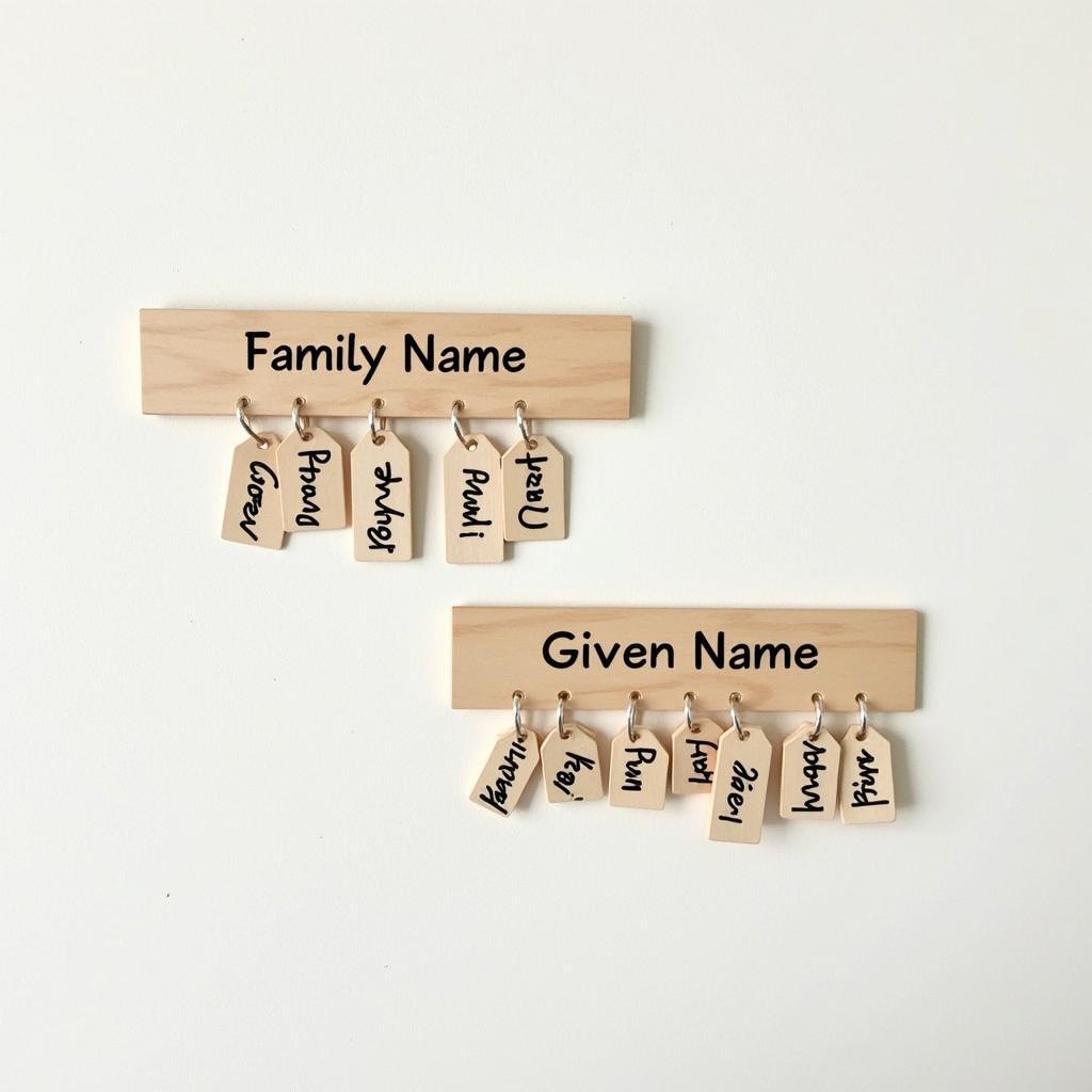 Sự khác biệt giữa Family Name và Given Name